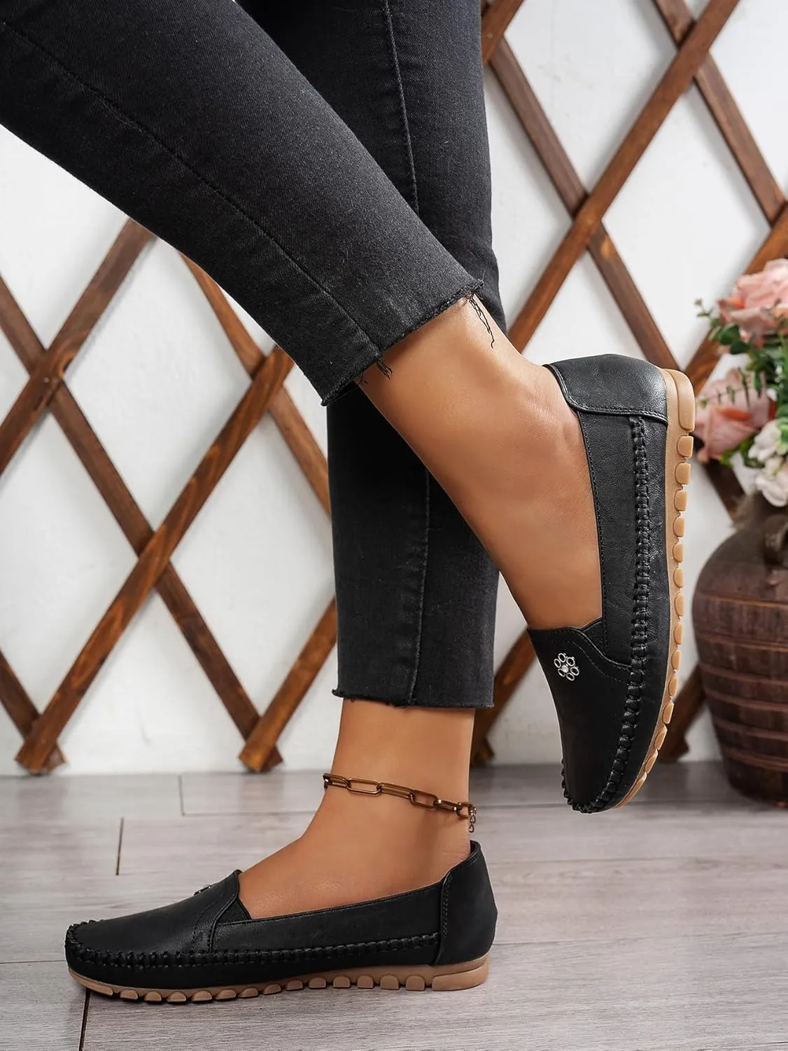 Loafers for Women Business Casual Shoes Comfortable Lightweight Penny Loafers Slip On Work Flats