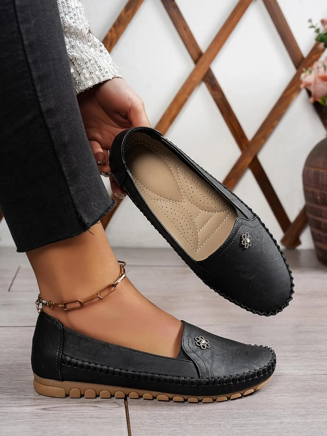 Loafers for Women Business Casual Shoes Comfortable Lightweight Penny Loafers Slip On Work Flats