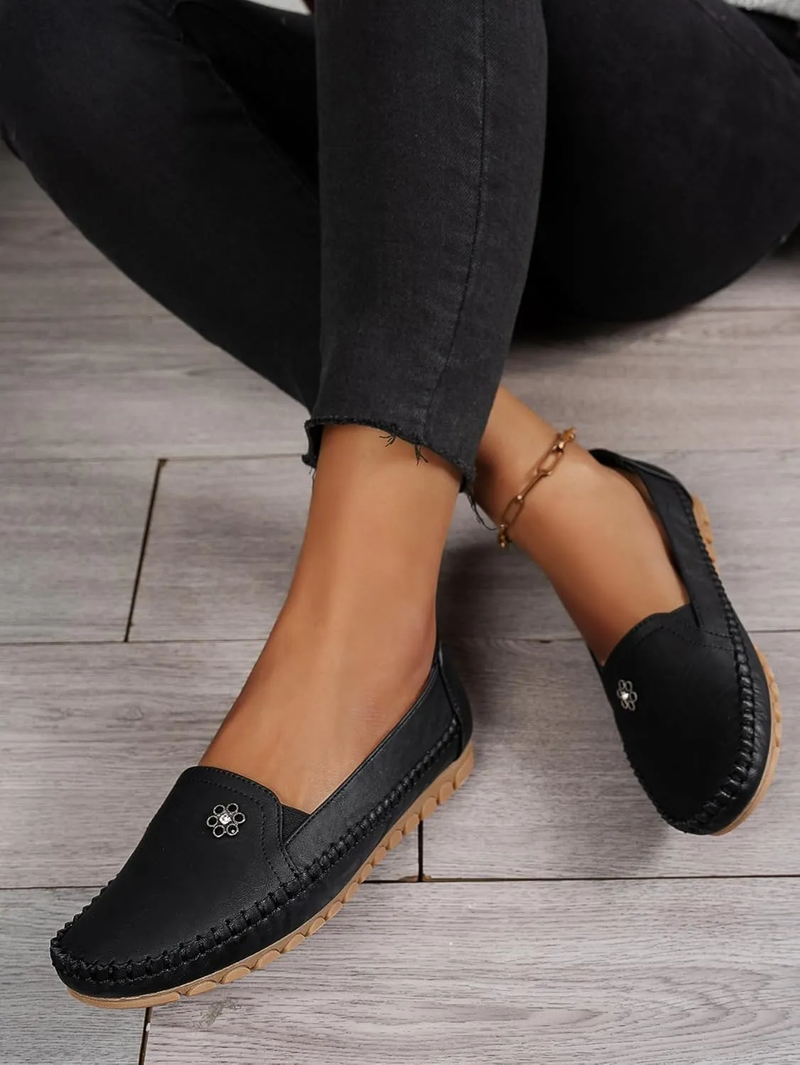 Loafers for Women Business Casual Shoes Comfortable Lightweight Penny Loafers Slip On Work Flats