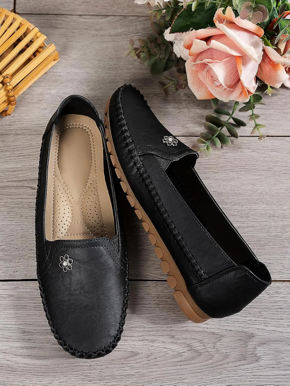Loafers for Women Business Casual Shoes Comfortable Lightweight Penny Loafers Slip On Work Flats