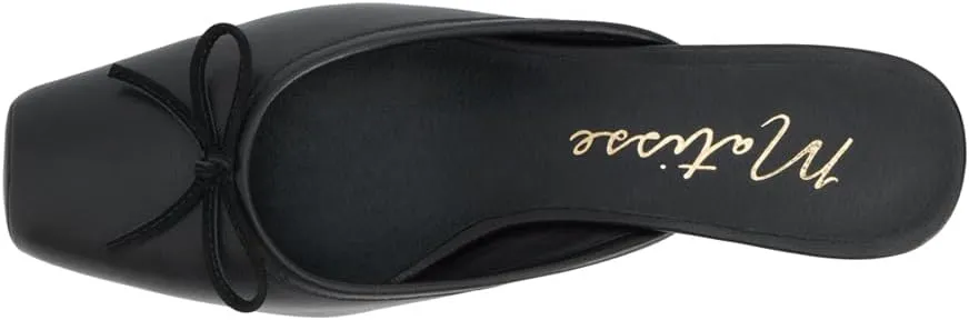 Matisse Womens Basilio Square Toe Block Mules Dress Casual Low Heel 1-2" - Black