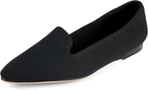 MUSSHOE Flats Shoes for Women Slip on Ballet Flats Dress Shoes Knit Flats Pointed Toe Flat Shoes for Women Comfortable Dressy Women Shoes