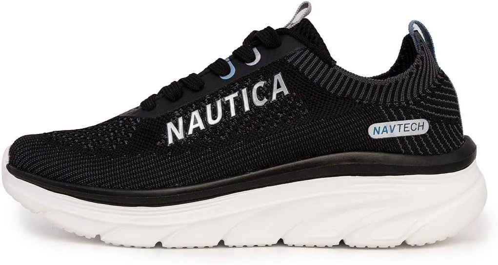 Nautica Women's Fashion Sneaker Lace-Up Running Shoe Casual Max Cushioning Walking Tennis Sneaker
