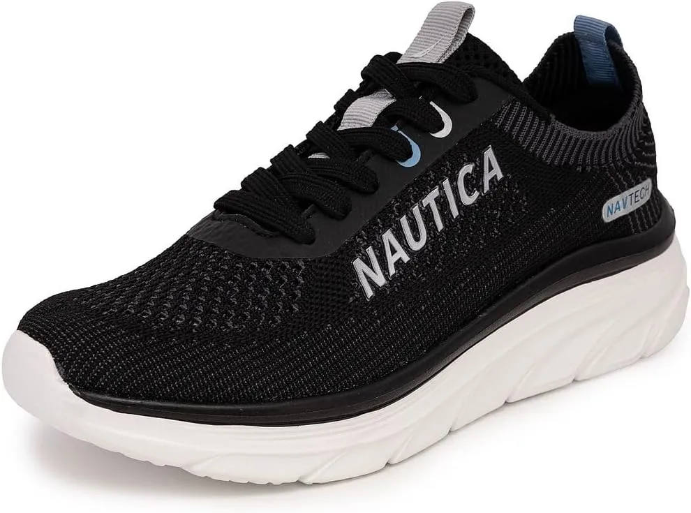 Nautica Women's Fashion Sneaker Lace-Up Running Shoe Casual Max Cushioning Walking Tennis Sneaker