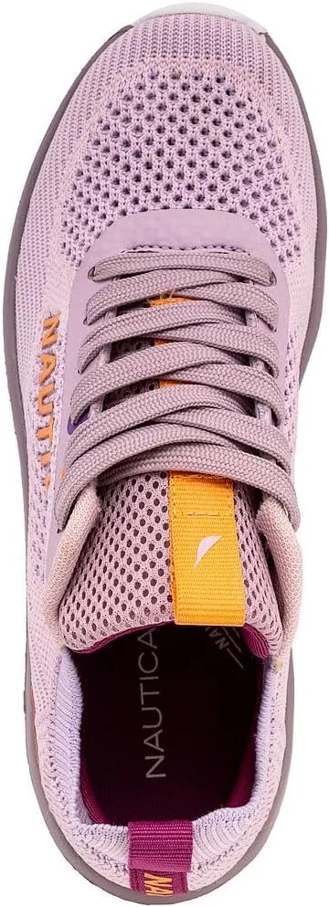 Nautica Women's Fashion Sneaker Lace-Up Running Shoe Casual Max Cushioning Walking Tennis Sneaker