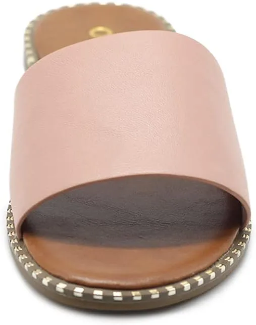 Ollio Women's Shoes Simple Comfort Slide Sandals S130