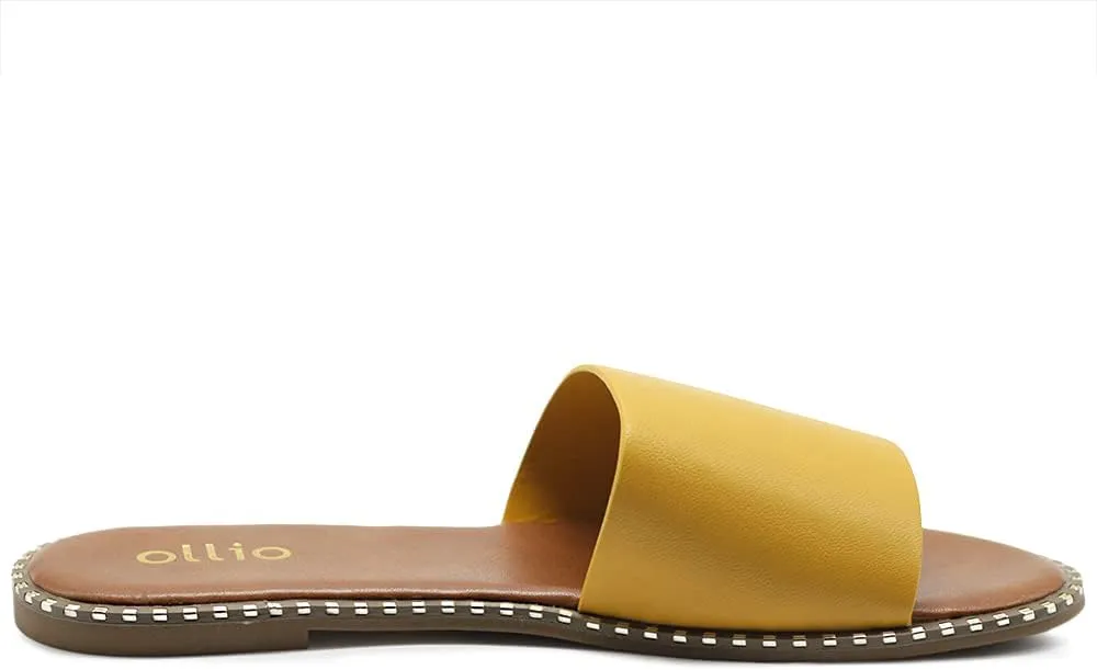 Ollio Women's Shoes Simple Comfort Slide Sandals S130