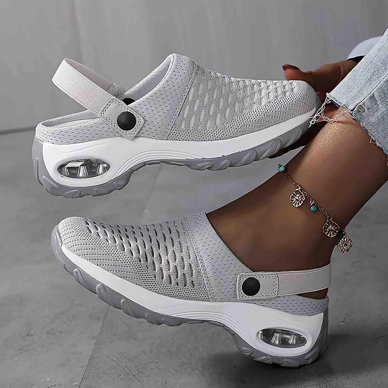 Orthopedic Clogs for Women, Wooden Shoes for Women, Air-Cushioned Wooden Shoes for Women