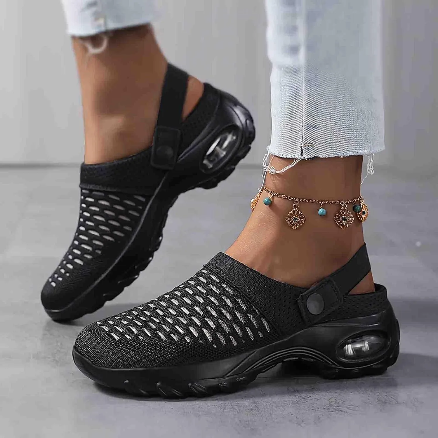 Orthopedic Clogs for Women, Wooden Shoes for Women, Air-Cushioned Wooden Shoes for Women