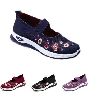Orthopedic Shoes for Women,Women's Embroidered Flower Shoeses,Women's Woven Orthopedic Breathable Soft Shoes Arch Support,Nurse Shoeses Casual Walking Sneakers