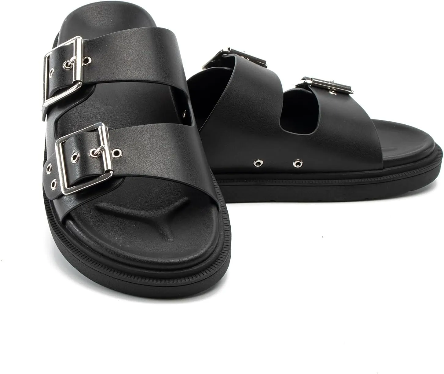 Platform Sandals for women with Adjustable Double Strap Comfort Slides Sandal for Summer Beach Holiday Outdoor