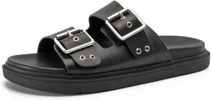 Platform Sandals for women with Adjustable Double Strap Comfort Slides Sandal for Summer Beach Holiday Outdoor