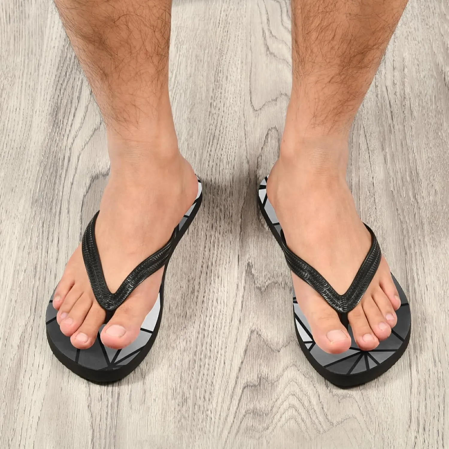 Poeticcity Flip Sandal Men Women Flip Flops for Hotel Spa Home Slippers Bedroom Travel S-XXL