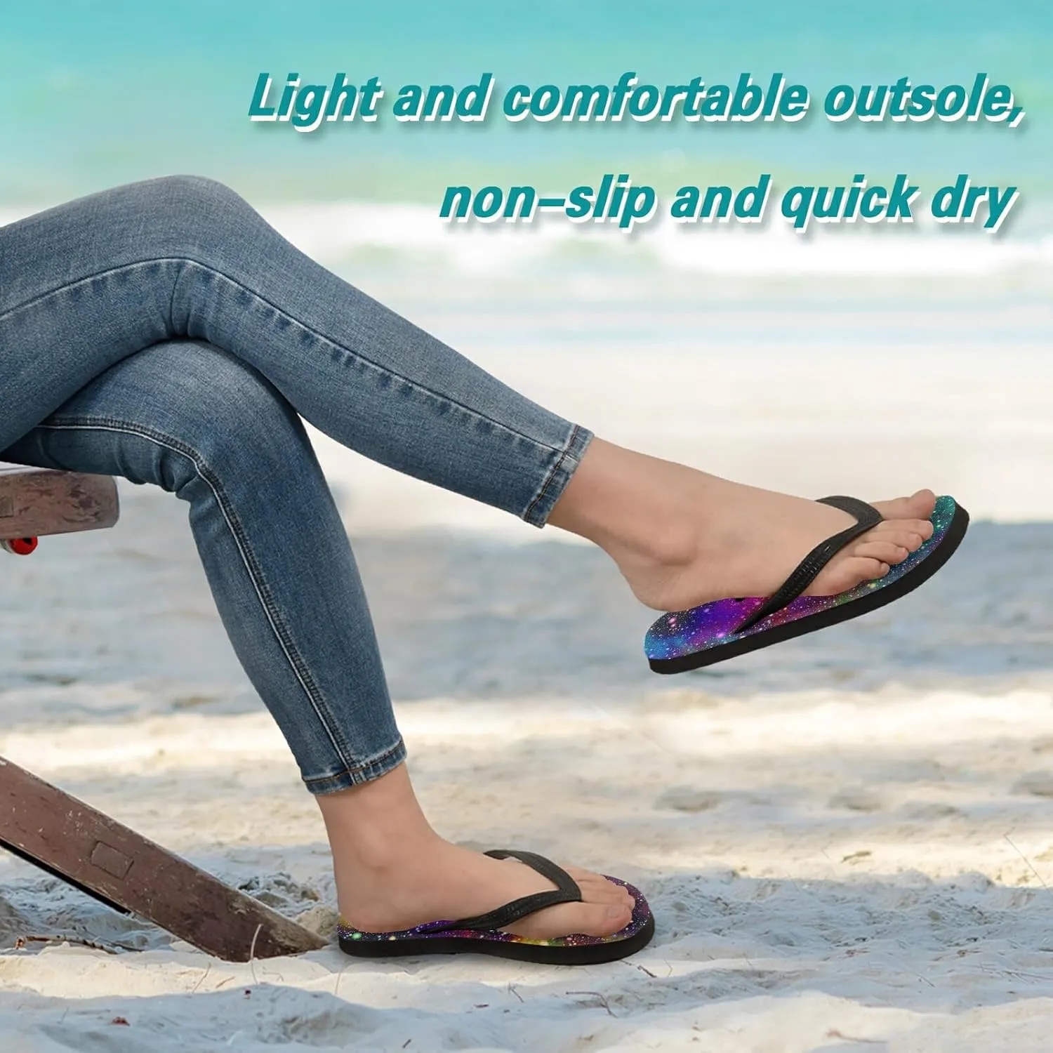 Poeticcity Flip Sandal Men Women Flip Flops for Hotel Spa Home Slippers Bedroom Travel S-XXL