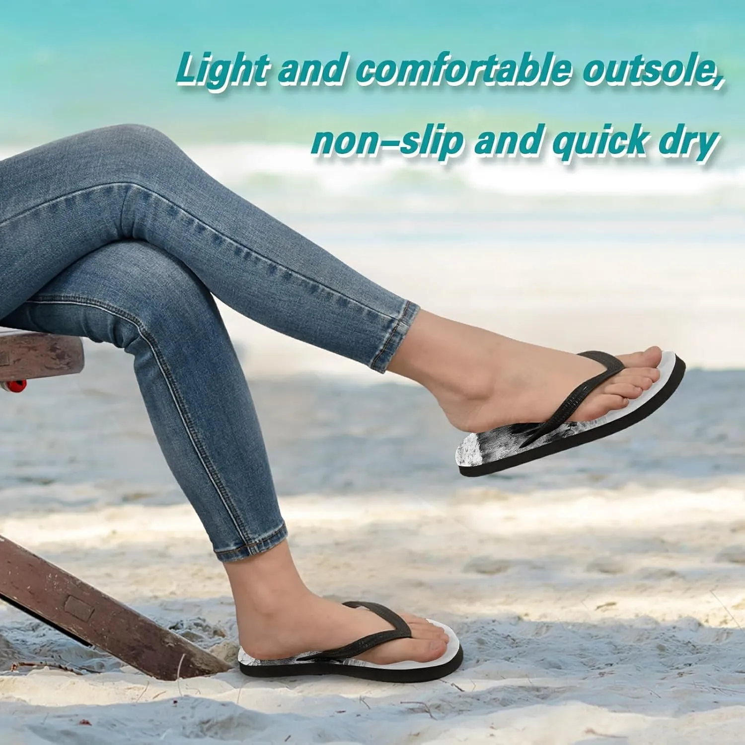 Poeticcity Flip Sandal Men Women Flip Flops for Hotel Spa Home Slippers Bedroom Travel S-XXL