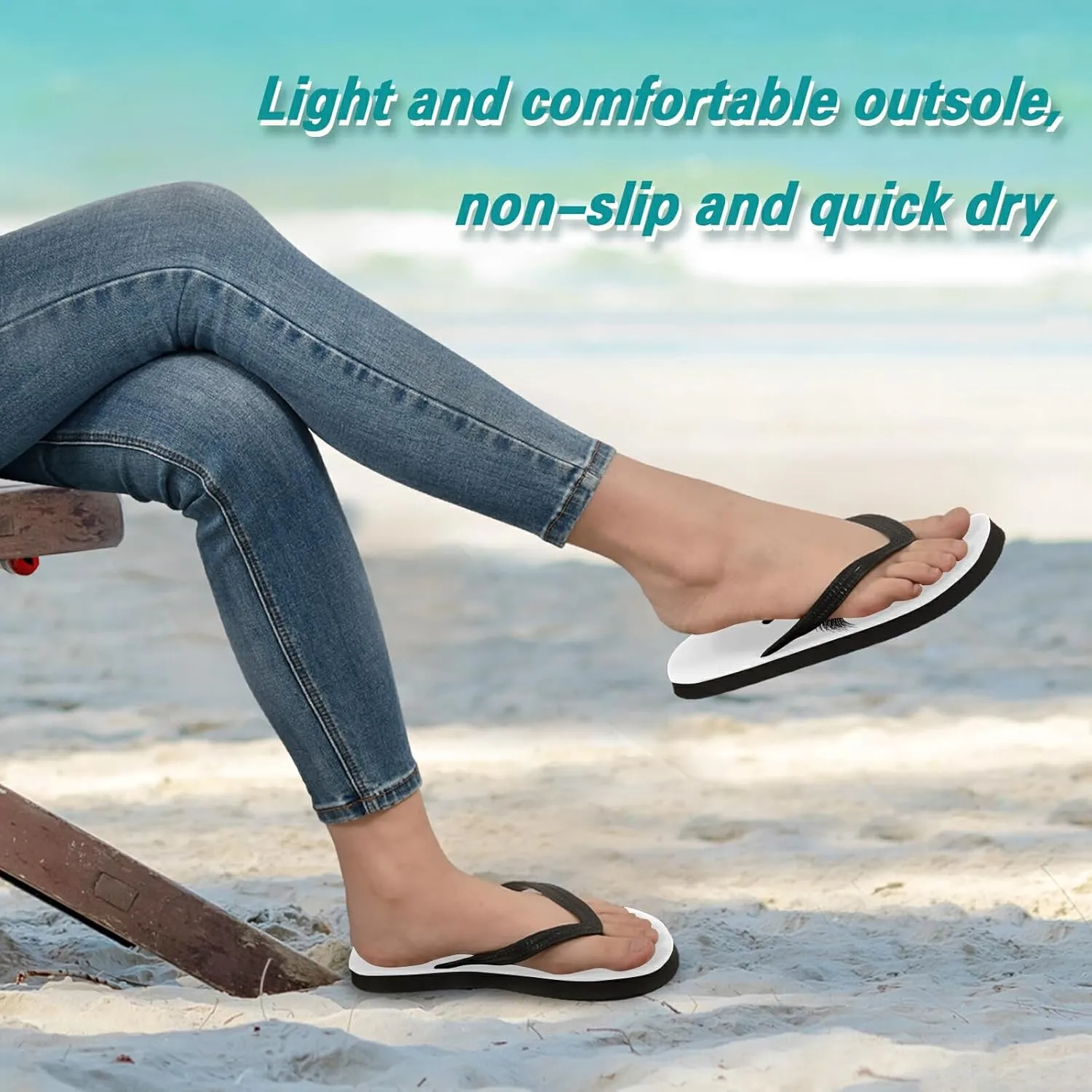 Poeticcity Flip Sandal Men Women Flip Flops for Hotel Spa Home Slippers Bedroom Travel S-XXL