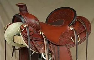 Ranch Roping Roper Wade Horse Saddles Tree A Fork Work Handmade Premium Leather Western Equestrian Trail Tack Saddle for Horse Riding Size: 10-18 inches Seat Available WOR161