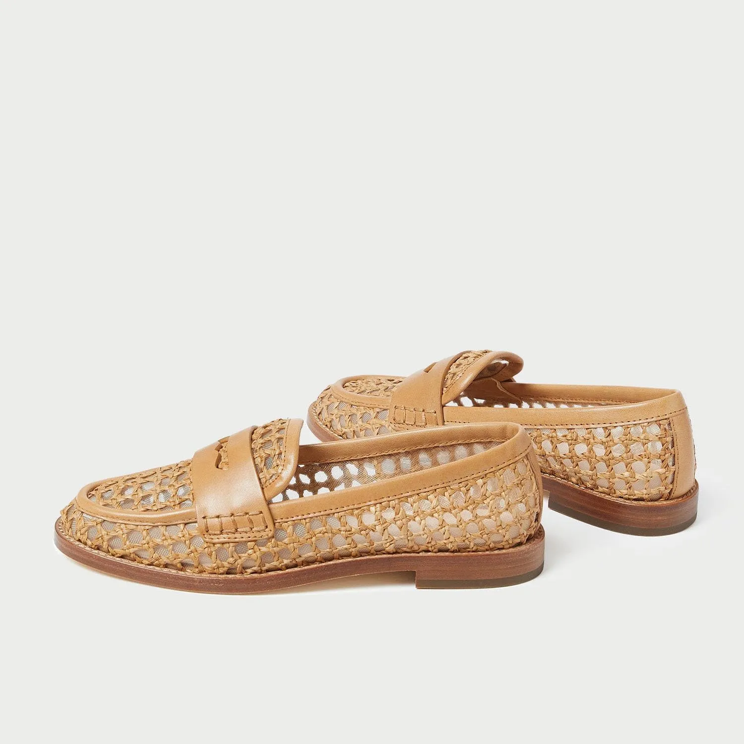 Round Toe Woven Loafers for Women Slip On Black Flat Shoes Casual Work Comfortable Shoes
