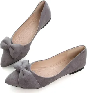 SAILING LU Ballet Flats for Womens Shoes Pointy Toe Cozy Flat Shoes Suede Comfortable Dressy Shoes Wear to Work Slip-on Moccasins