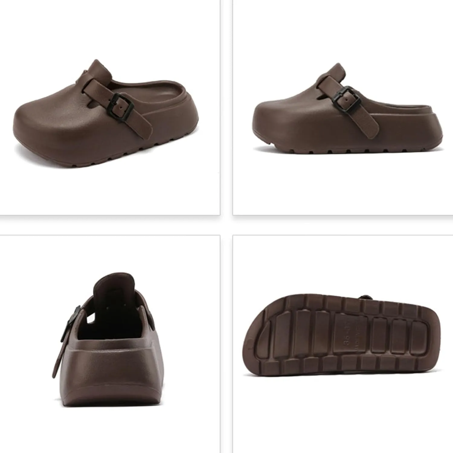 SALIGNA Women's Platform Clogs Adjustable Buckle Non Slip Sandals Slip On Clog Slippers Garden Shoes Outdoor Beach Shoes