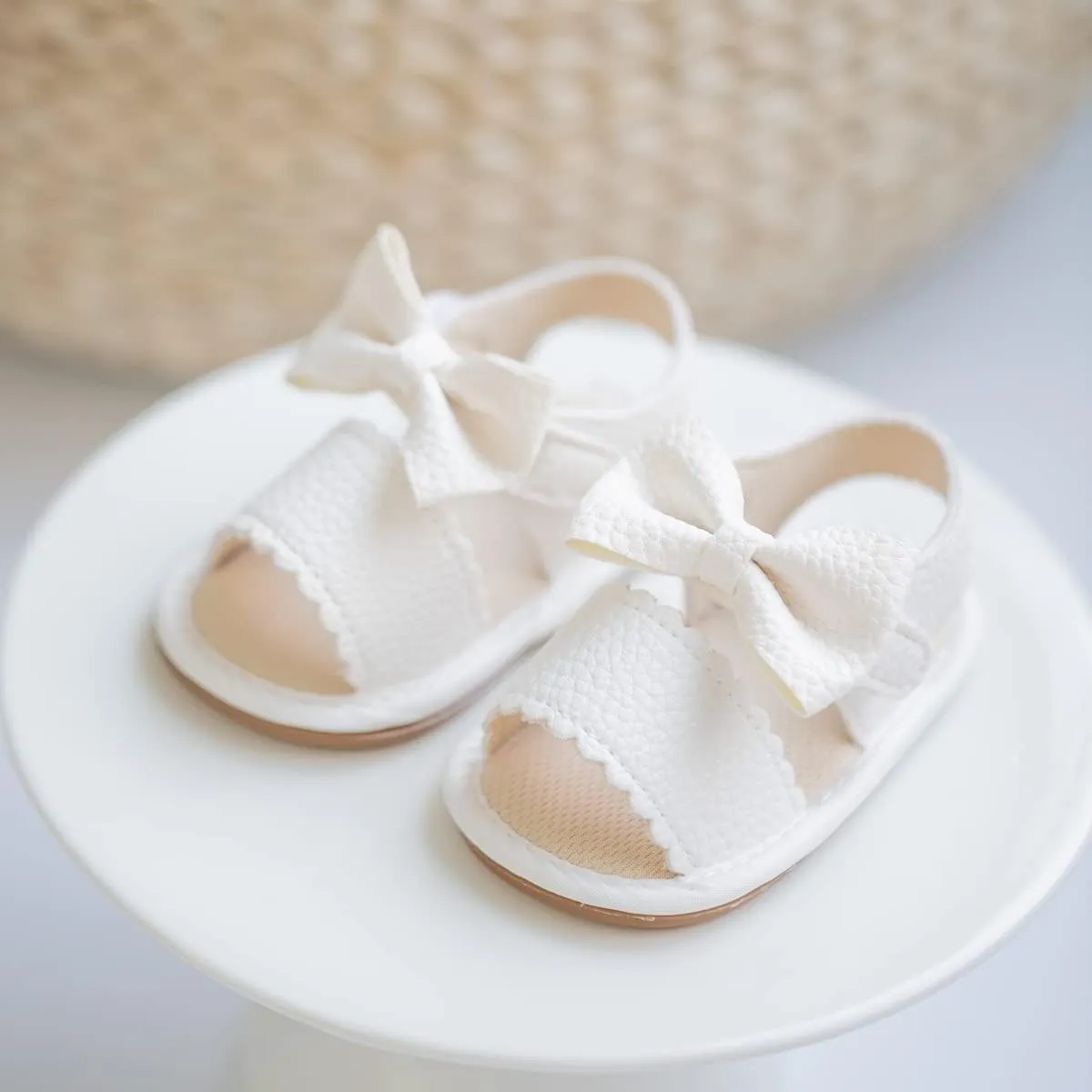 Sawimlgy Baby Girls Boys Sandals Summer Flowers Shoe Rubber Sole PU Leather Mesh Infant Toddler First Walkers Princess Dress Outdoor Shoes