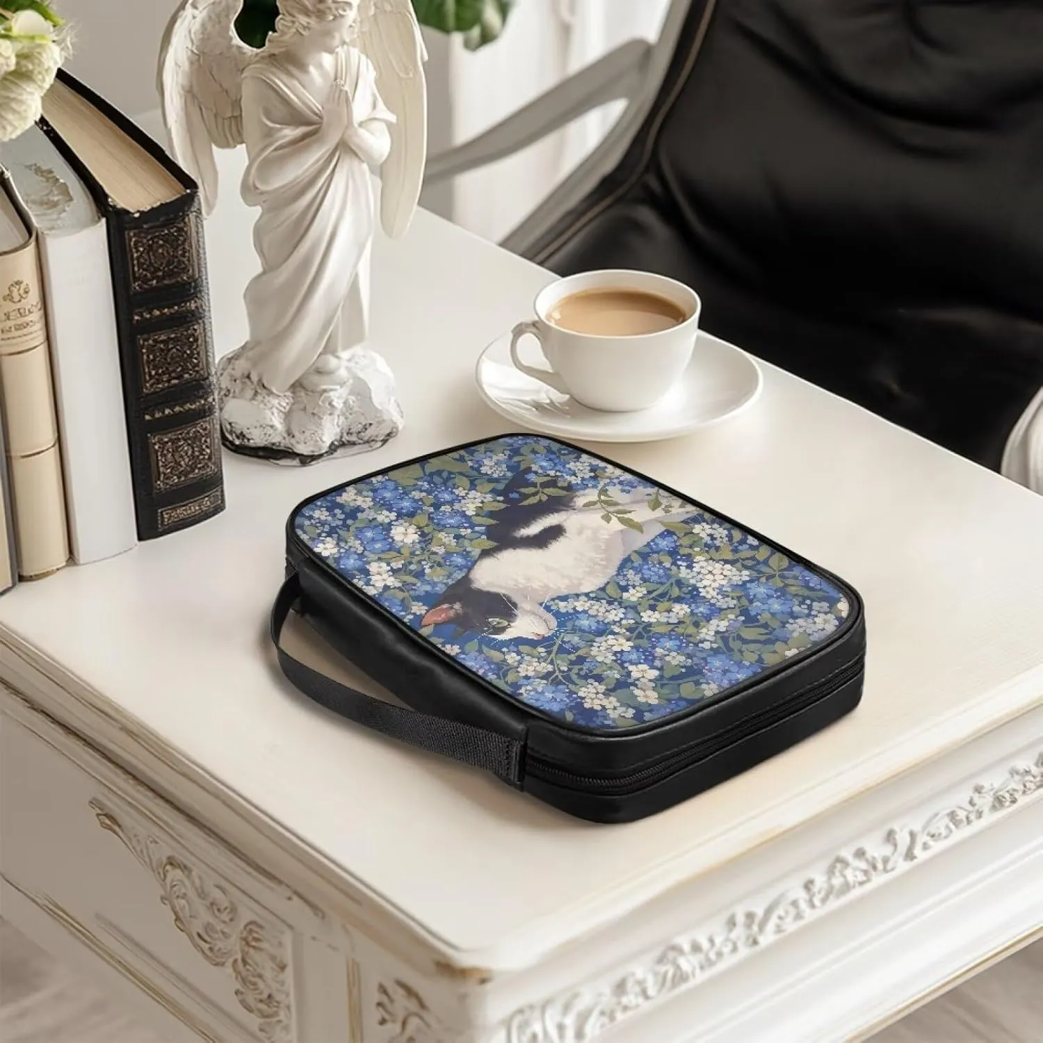 Simple Bible Bag for Women and Men Stylish Pattern Bible Cover with Zipper Pocket Bible Protective Case Church Bag