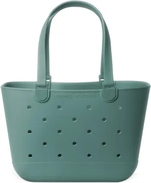 Simple Modern Large Beach Bag | Waterproof Getaway Rubber Tote with Zipper Pocket for Travel, Pool, Boat, Groceries, Sports | Laguna