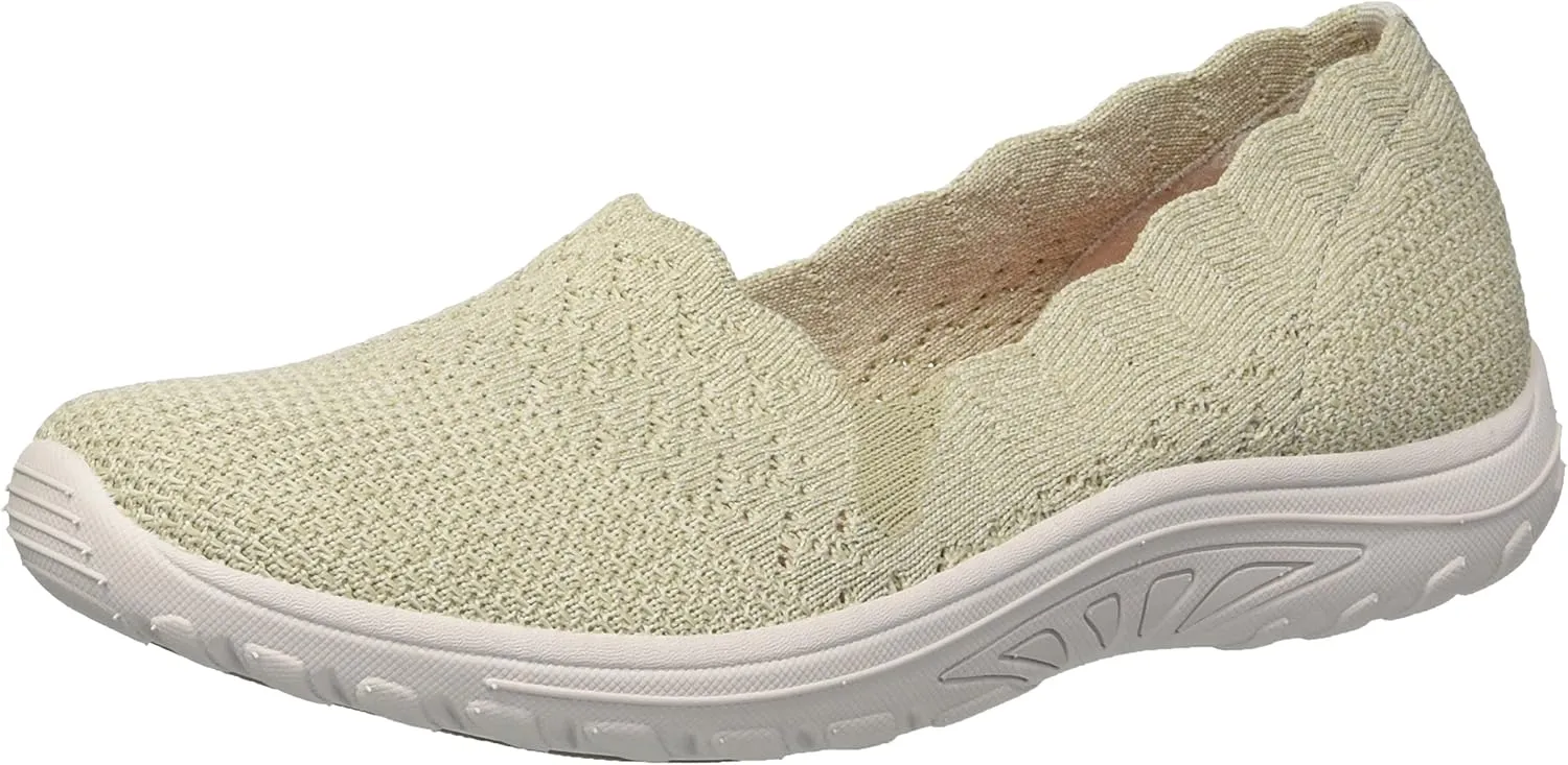 Skechers Women's Reggae Fest-Trail Dame-Scalloped Collar, Engineered Skech-Knit Slip-on Loafer
