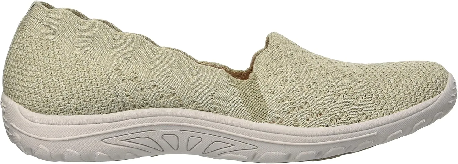 Skechers Women's Reggae Fest-Trail Dame-Scalloped Collar, Engineered Skech-Knit Slip-on Loafer