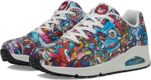 SKECHERS Women's Vexx: Uno-Color Doodle Sneaker, Multicolor, 11