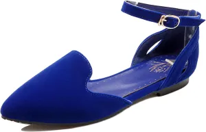 Suede Flat Women Pointed Toe Dolly Shoes
