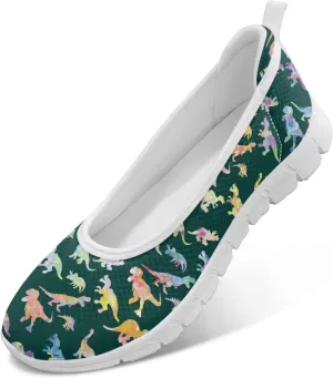 SYtrade Women Slip On Loafers Summer Art Travel Sneakers White Sole