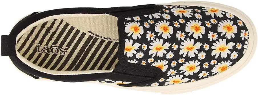 Taos Rubber Soul Slip-On Women's Sneaker - Fresh and Clean Canvas Design with Effortless Style, Removable Footbed and Arch Support - Elevated Comfort for All-Day Fashion