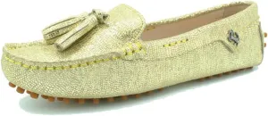 TDA Womens Tassel Leather Slip On Driving Walking Trail Running Loafers Boat Shoes Multi Colored