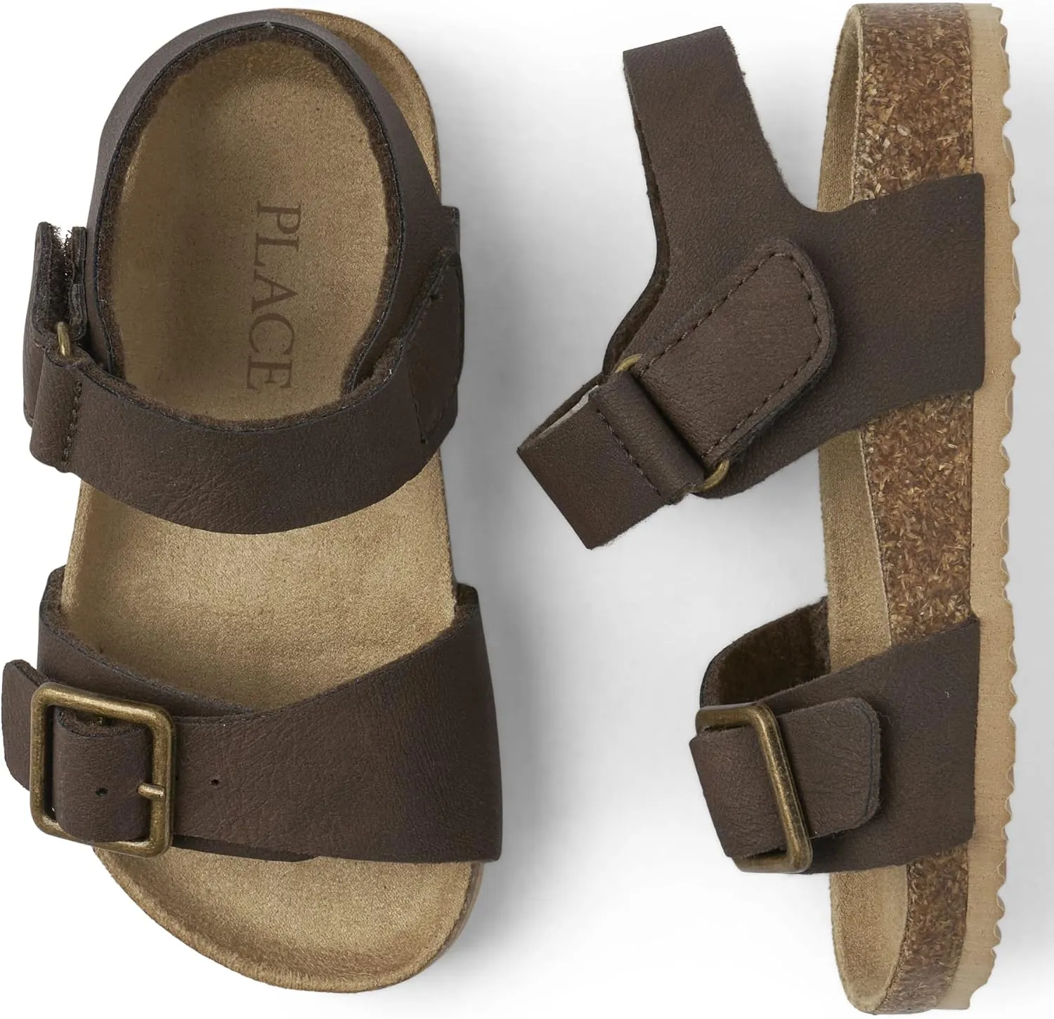 The Children's Place Boy's Baby Toddler Casual Adjustable Double Buckle Flat Sandals Slide