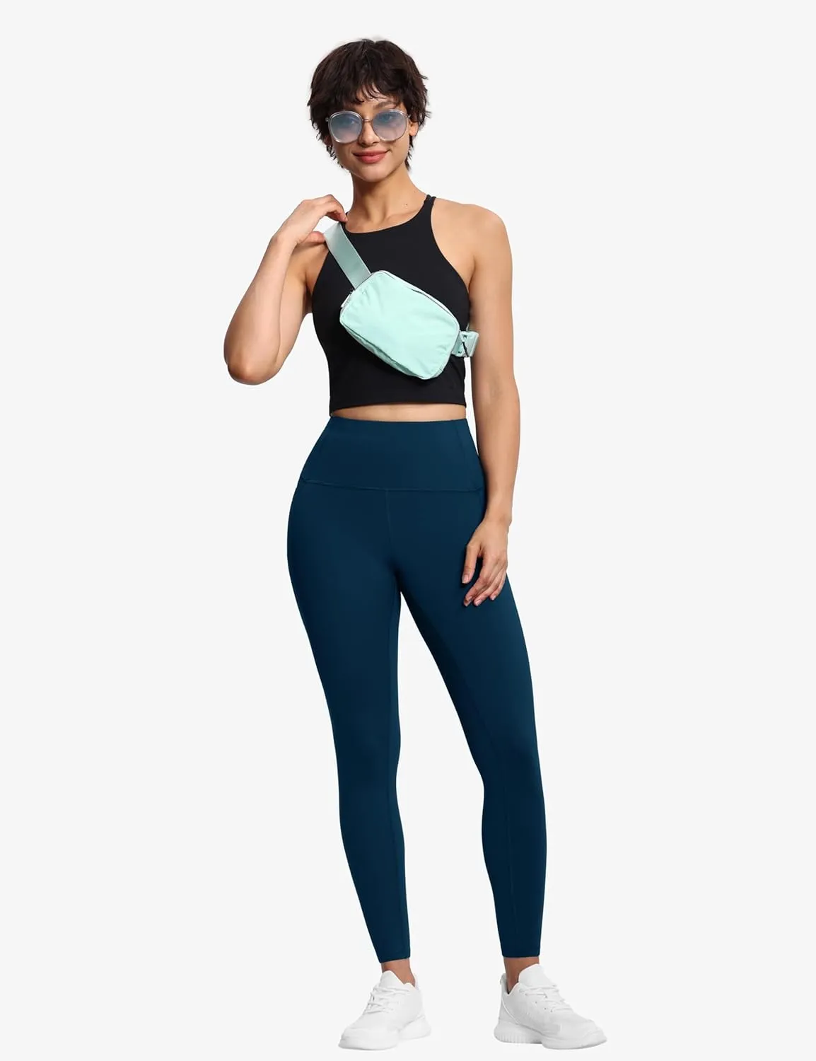 THE GYM PEOPLE Tummy Control Workout Leggings with Pockets High Waist Athletic Yoga Pants for Women Running, Fitness