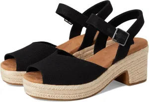 TOMS Women's Isla Peep Toe Heeled Sandal