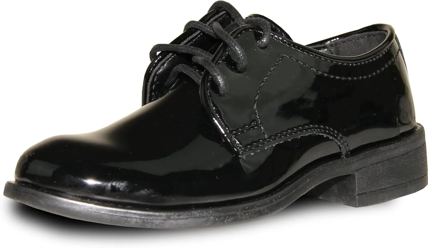 VANGELO Boy Kid Dress Shoe Oxford Lace Up Loafer Slip On Tuxedo Shoes for Prom, Uniform, Wedding Formal Events Size from Toddler to Big Kid