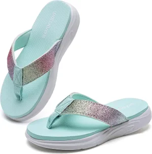 WateLves Girls Flip Flops Non-Slip Casual Thong Sandals Summer Sandal Shoes for Beach Swim Pool (Little Kid/Big Kid)