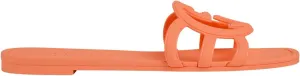 Women Flat Sandals Dressy Comfortable Slide PVC Sandals Fashion Square Open Toe Slip On Beach Jelly Sandals for Summer