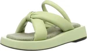 Women T-Bar Sandal, Green (Mint Green)