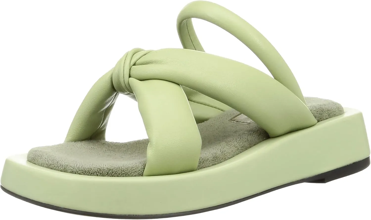 Women T-Bar Sandal, Green (Mint Green)