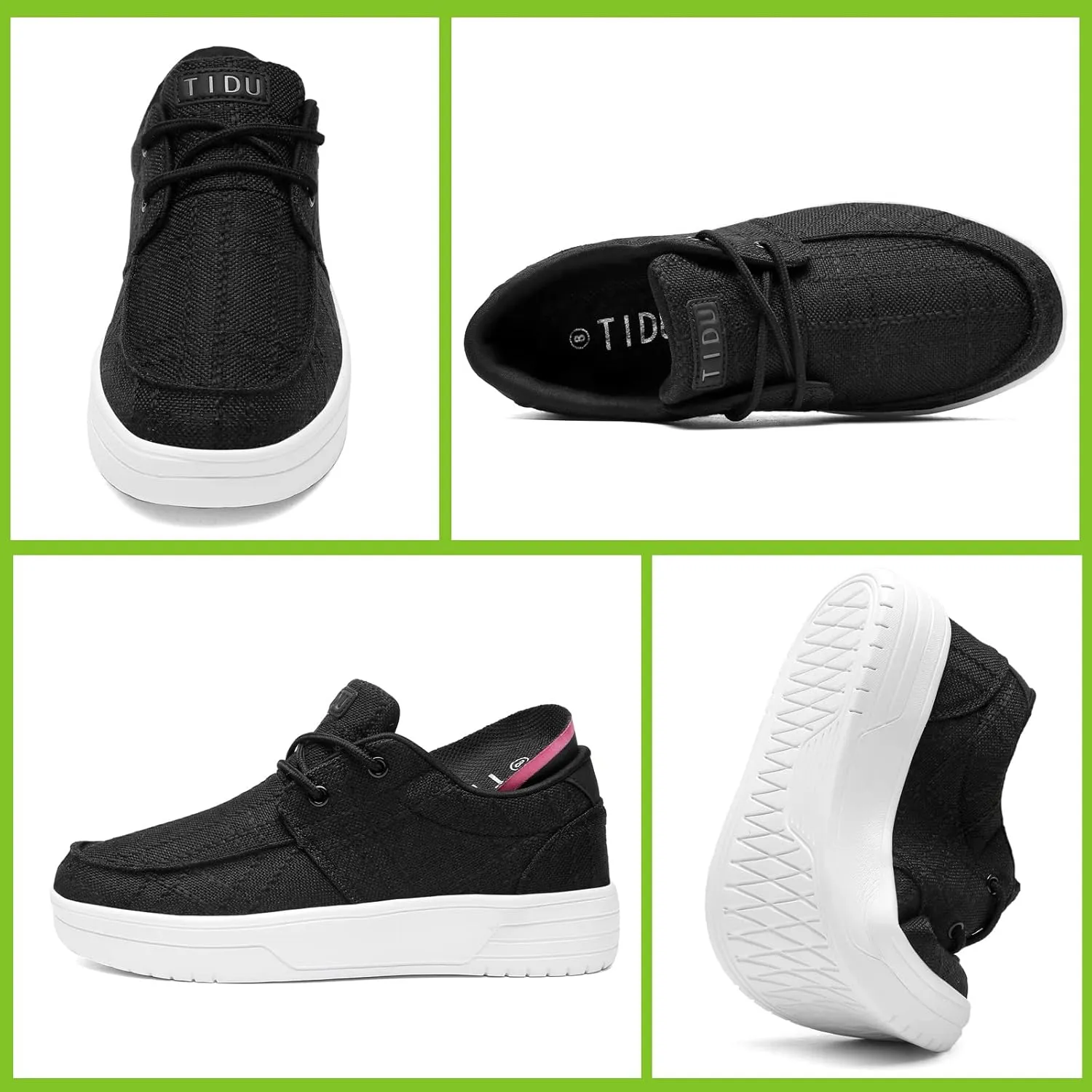 Women's Arch Support Shoes Lace Up Orthopedic Sneakers Comfortable Canvas Loafers Casual Walking Shoes for Plantar Fasciitis Foot Pain Relief