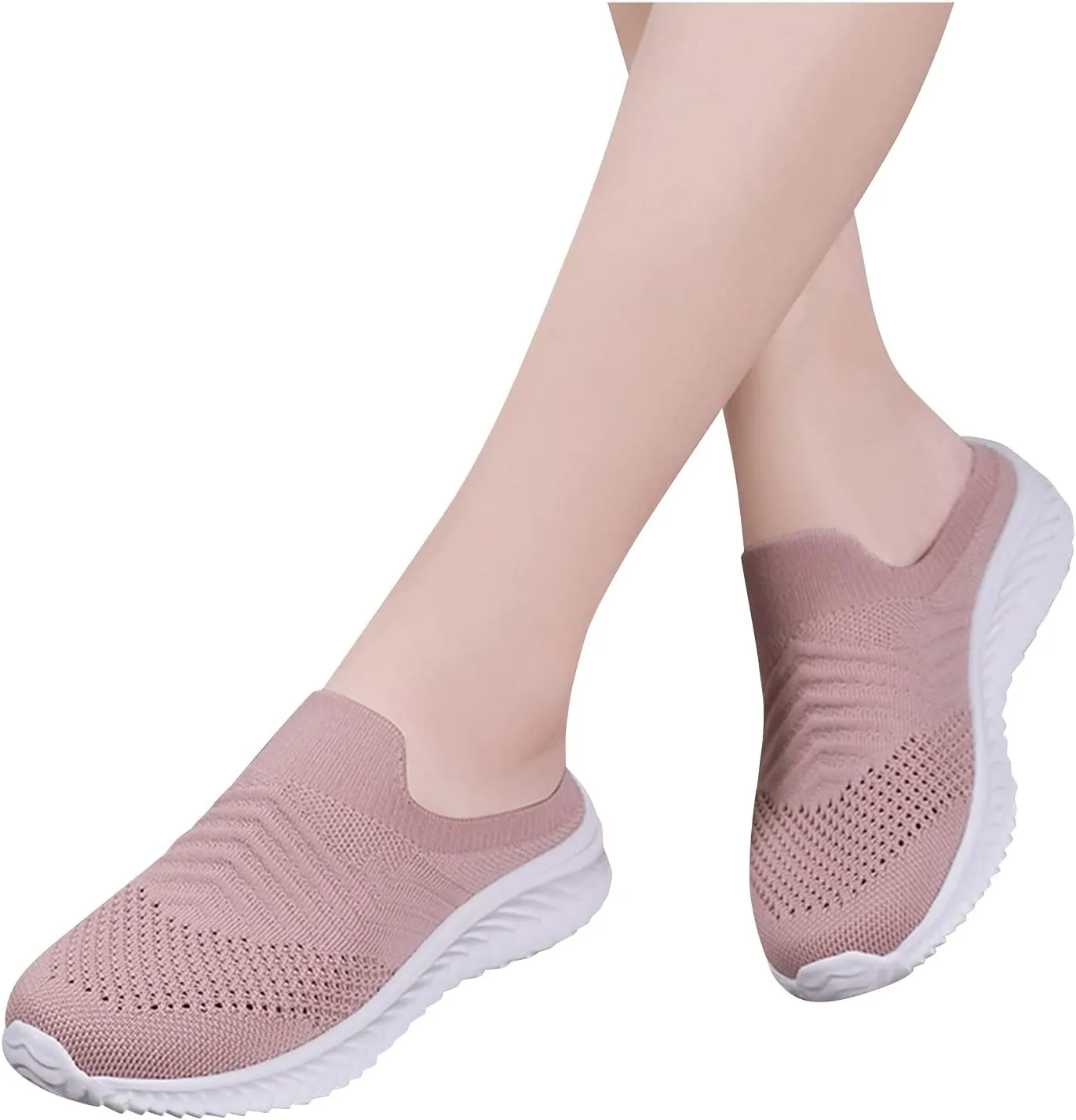 Women's Backless Slip on Mesh Sneakers Shoes Mens Running Shoes Walking Women's Casual Shoes Black Platform Sneaker Tennis Shoe Loafers Casual Slip On