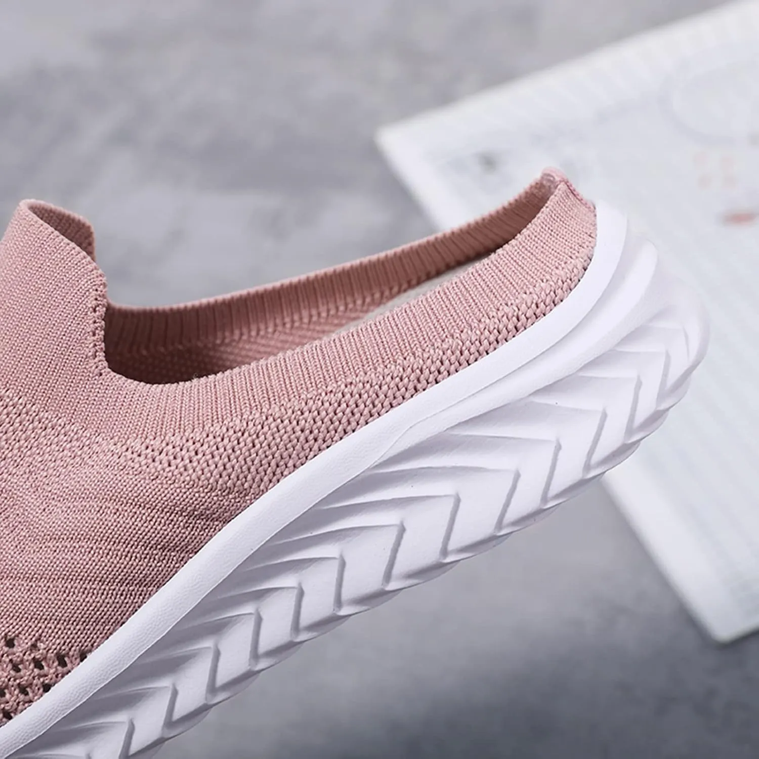 Women's Backless Slip on Mesh Sneakers Shoes Mens Running Shoes Walking Women's Casual Shoes Black Platform Sneaker Tennis Shoe Loafers Casual Slip On