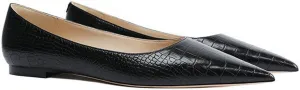 Women's Fashion Patent Leather Pointed Toe Shallow Mouth Flat Shoes Summer Closed Toe Comfort Dress Walking Flats