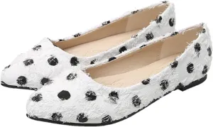 Women's Fashion Pointed Toe Ballets Flat Shoes Casual Simple Slip on Walking Driving Shoes