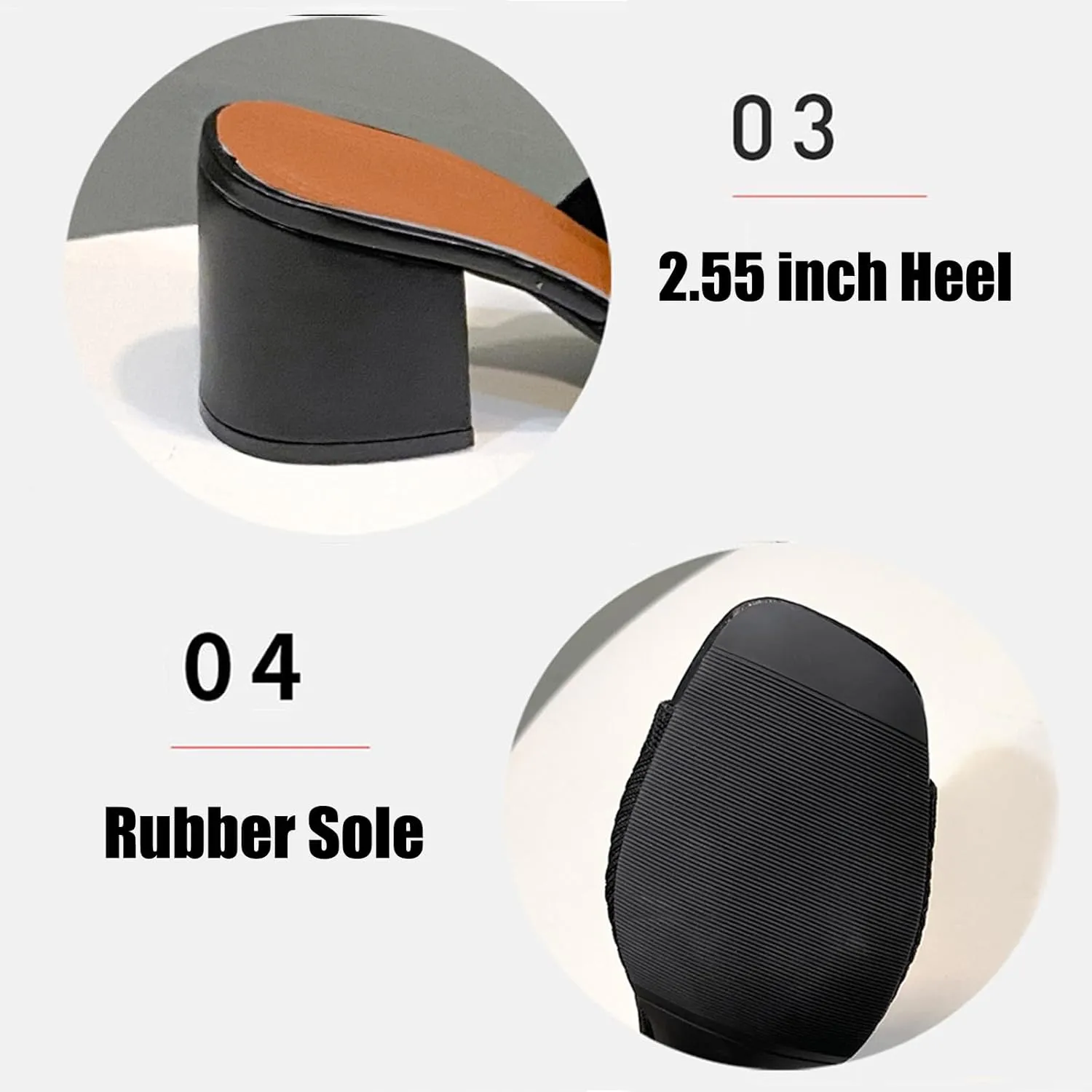Women's Square Open Toe Knitted Mules Comfortable Breathable Slip On Chunky Block Heel Slide Sandals Dress Party Work Shoes