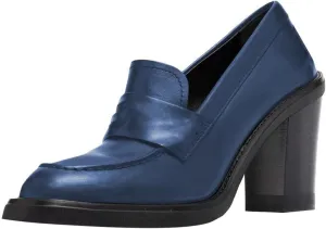 YDN Women Chunky High Heels Round Toe Oxford Loafer Shoes Slip On Office Work Pumps Size 4-16 US