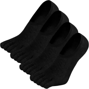 ZAKASA No-Show Toe Socks Men: Five Finger Socks Invisible Liner Low Cut for Running Loafers Athletic Shoes
